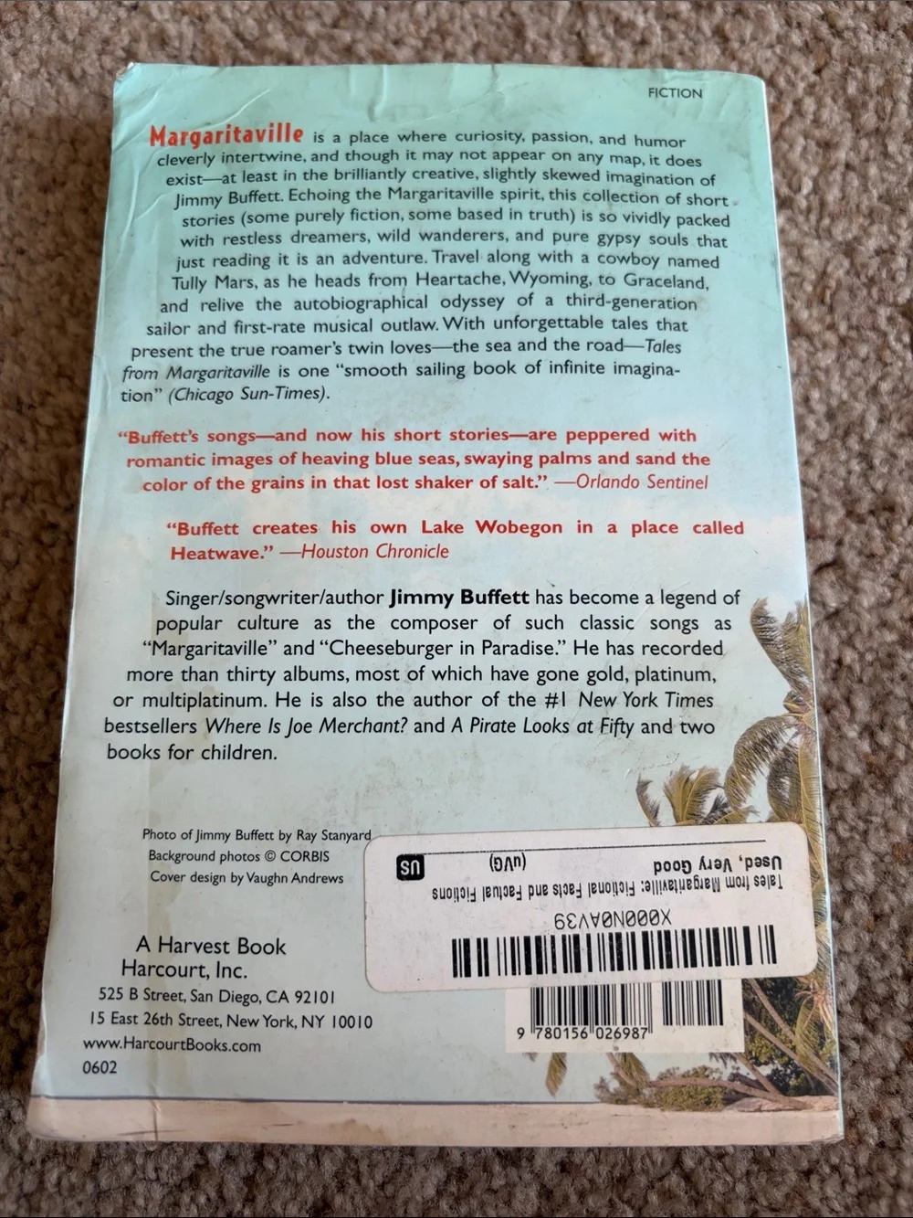 Margaritaville Paperback Book - Light Blue Cover